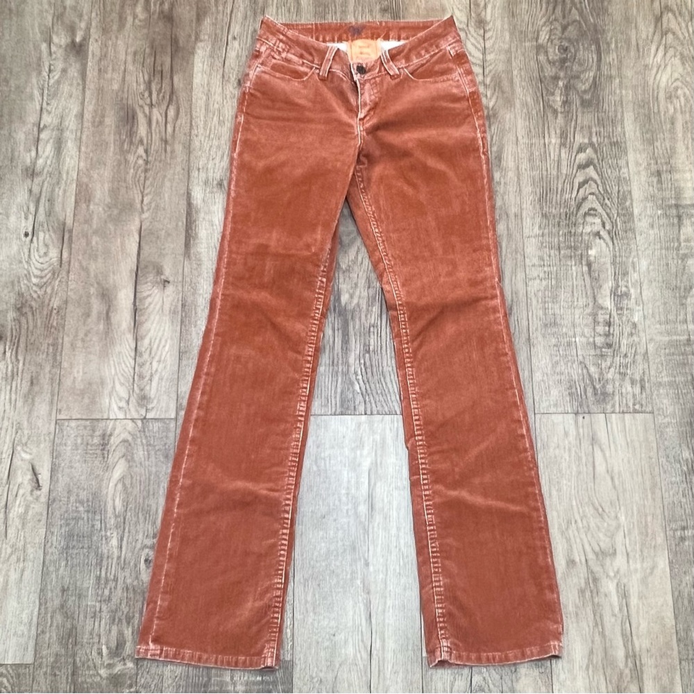 WORN | Nordstrom boot cut stretch corduroy pants copper/rust